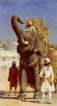 エドウィン・ロード・ウィーク ラジャの象 Oil Paintings